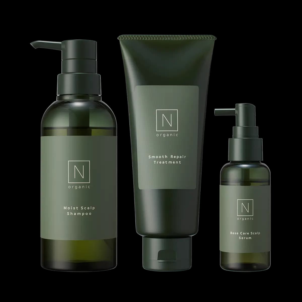 N organic モイスト スカルプ シャンプー ・スムース リペア トリートメント・ベースケア スカルプ セラム