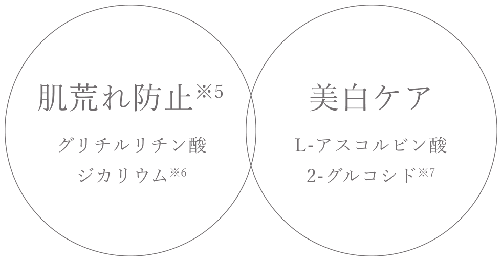 W有効成分：肌荒れ防止・美白ケア